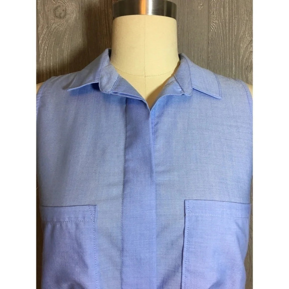 Philosophy Chambray Sleeveless Blouse M - Picture 2 of 4